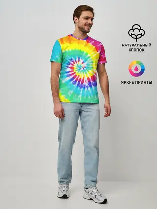 Мужская базовая футболка / TIE-DYE СТЕНА