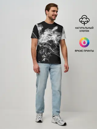 Мужская базовая футболка / СЕРЫЙ ДЫМ