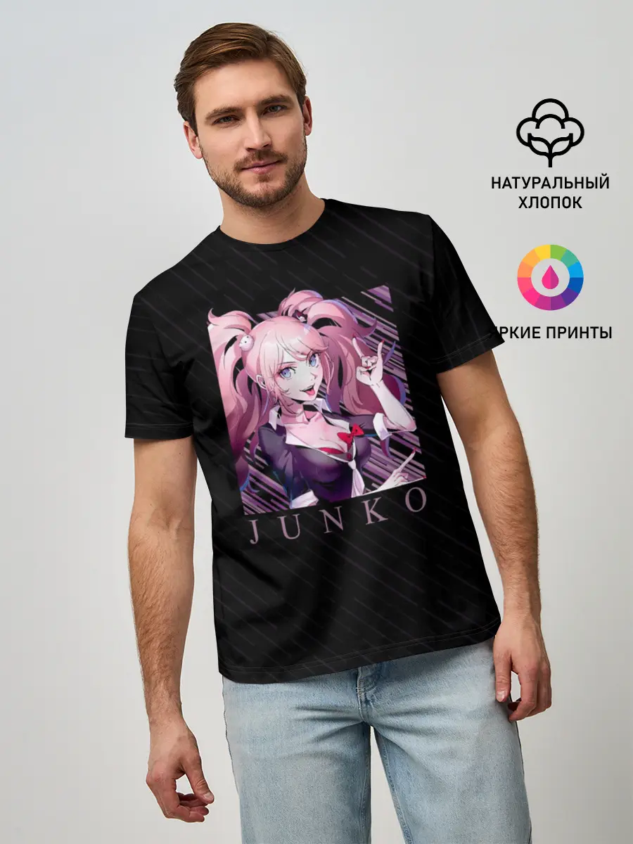 Мужская базовая футболка / Джунко Эношима в квадрате