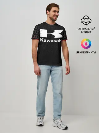Мужская базовая футболка / KAWASAKI | КАВАСАКИ