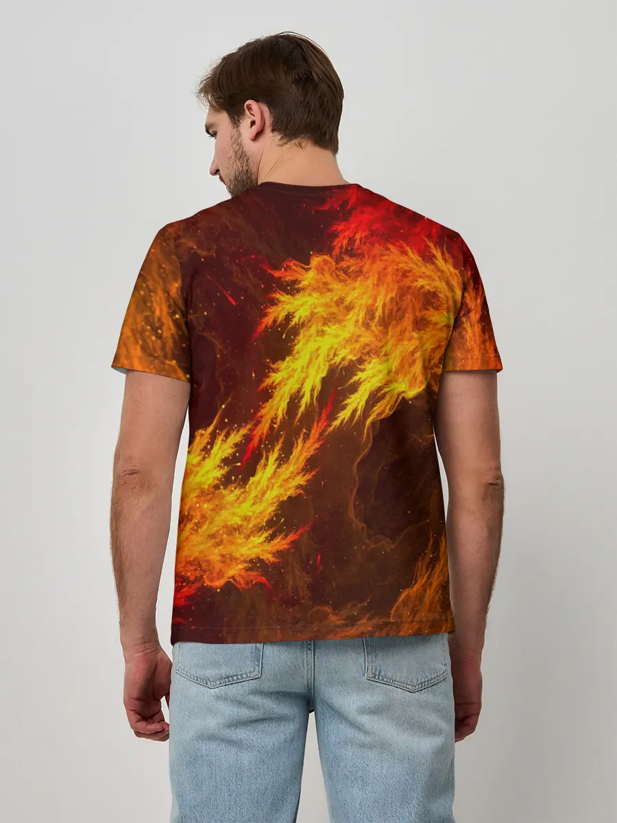 Мужская базовая футболка / Огненный Лис