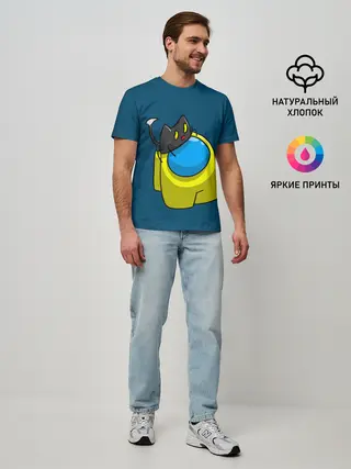 Мужская базовая футболка / Among Us | Cat