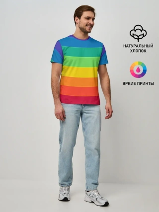 Мужская базовая футболка / Радуга | Rainbow
