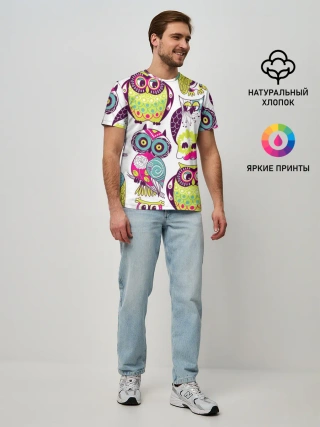 Мужская базовая футболка / МУДРЫЕ СОВЫ | WISE OWLS
