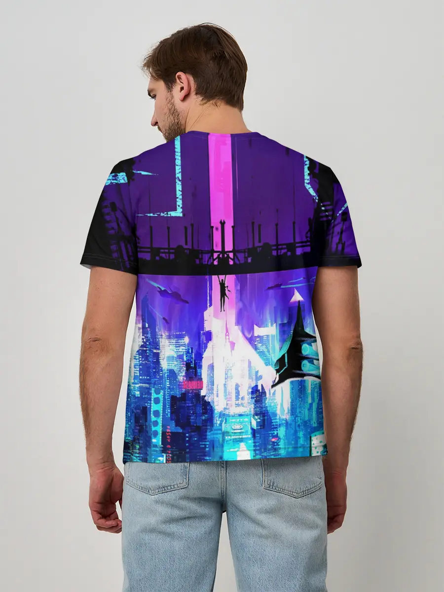 Мужская базовая футболка / CYBERPUNK