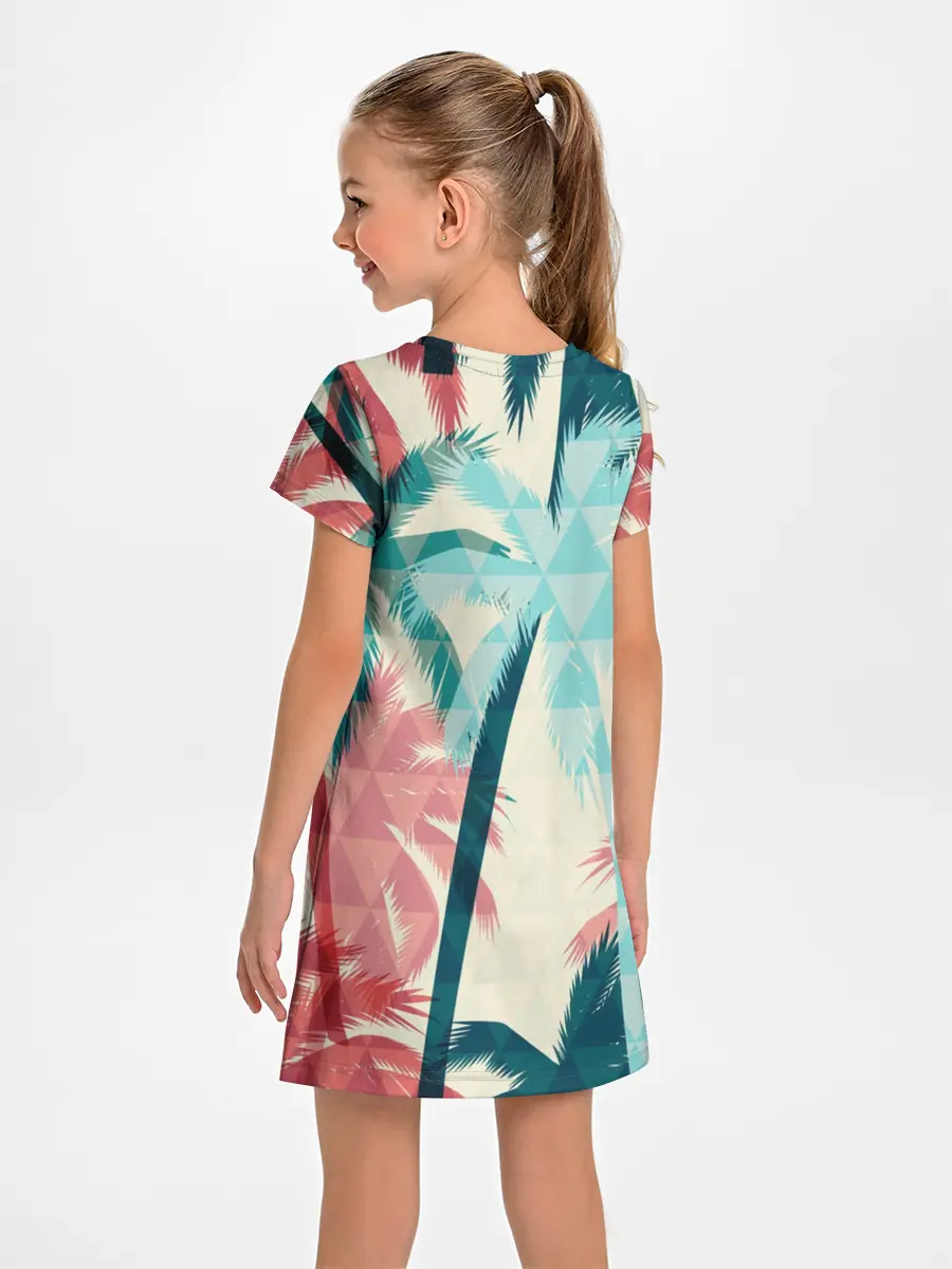 Детское платье / Абстракция Пальмы Текстура