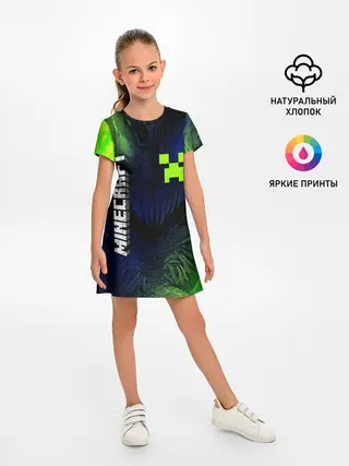 Детское платье / MINECRAFT / МАЙНКРАФТ