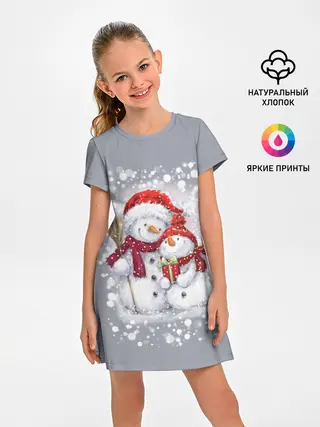 Детское платье / Два снеговика