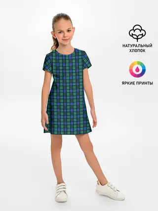 Детское платье / Клетка