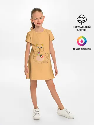 Детское платье / РЫЖИЙ КОТ ТОЛСТЯК