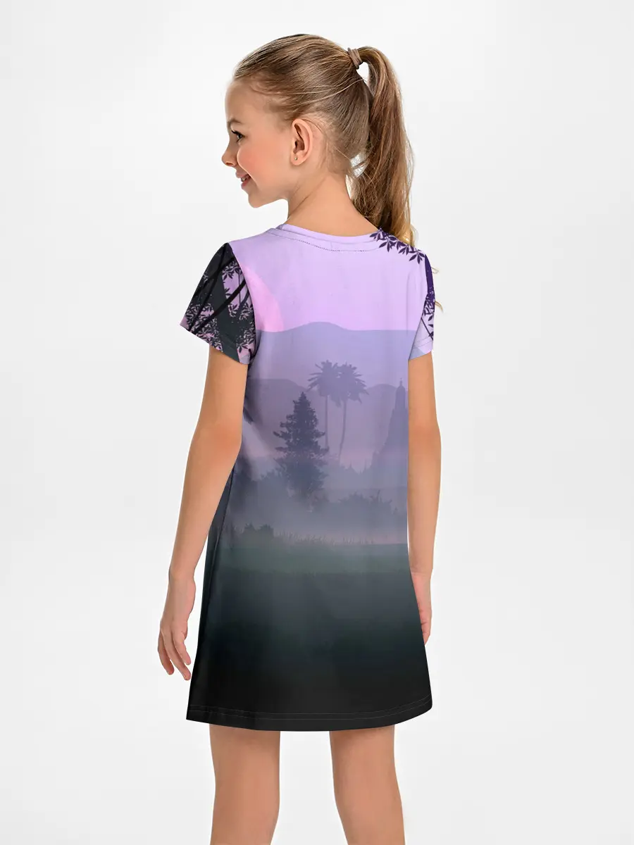 Детское платье / forest at sunset