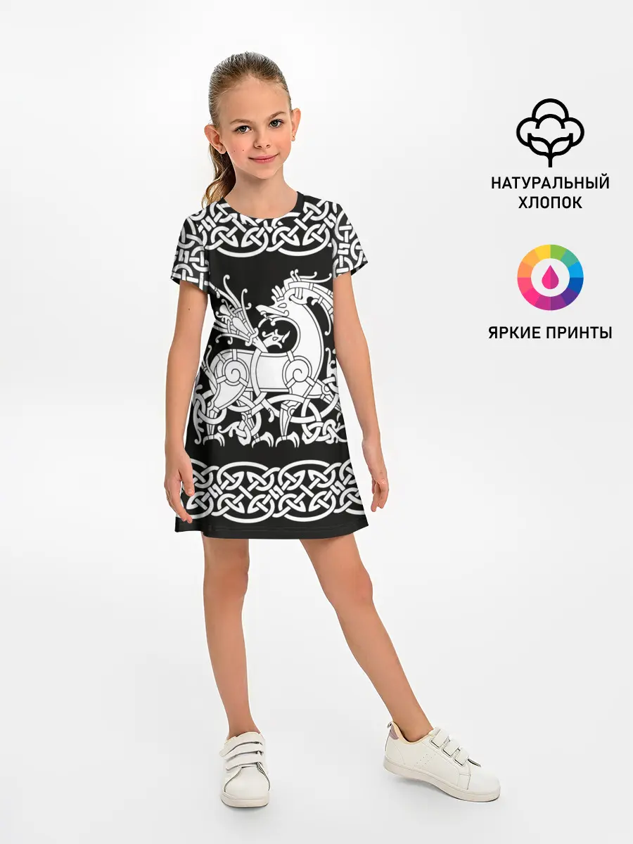 Детское платье / Рингерике олень белый 3D