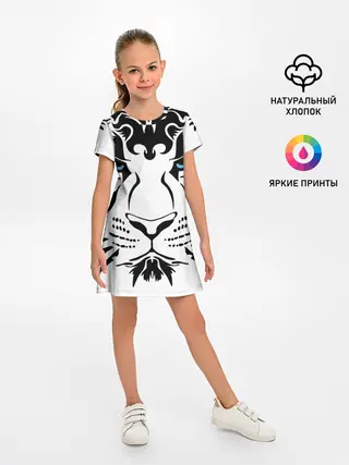 Детское платье / Водяной голубоглазый тигр