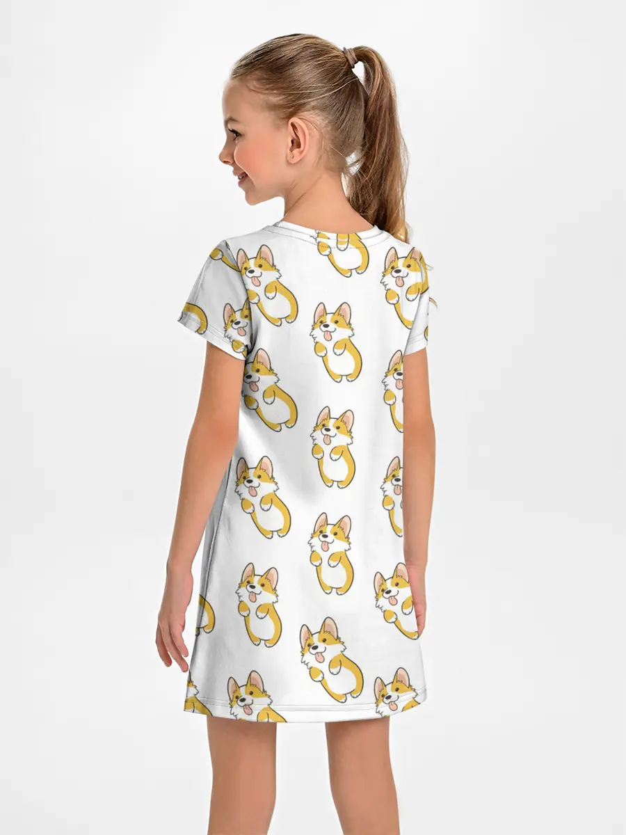 Детское платье / Собаки | Корги