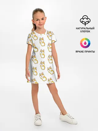 Детское платье / Собаки | Корги