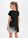 Детское платье / Логотип Черного Клевера в дымке