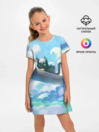 Детское платье / Снежный котенок