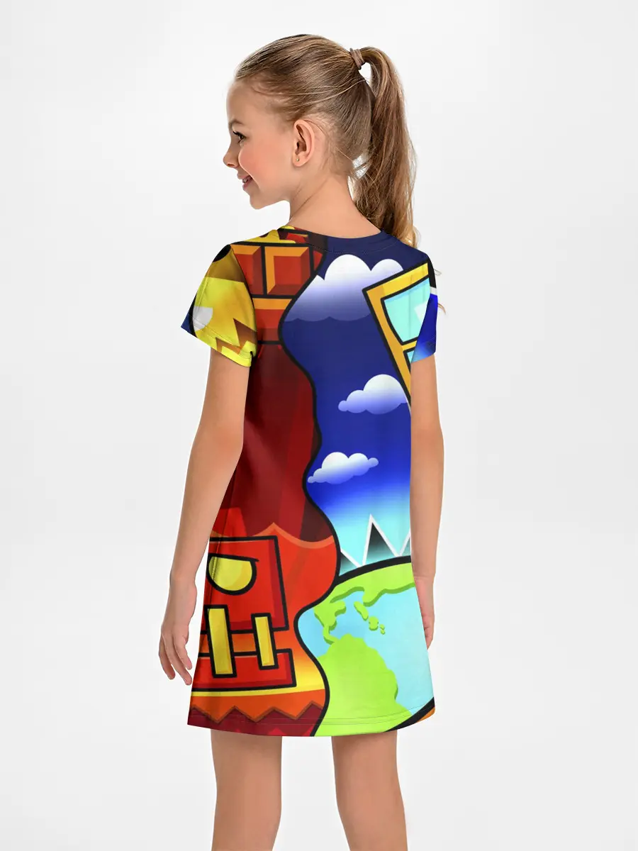 Детское платье / GEOMETRY DASH / ГЕОМЕТРИ ДАШ