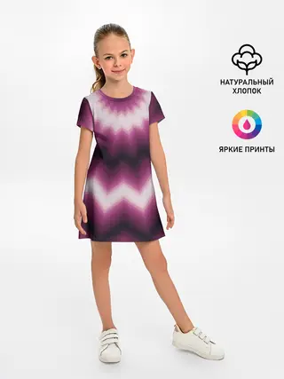 Детское платье / Черно-пурпурный калейдоскоп