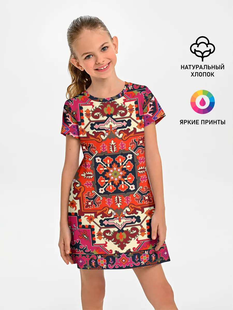 Детское платье / Бордовый ковер