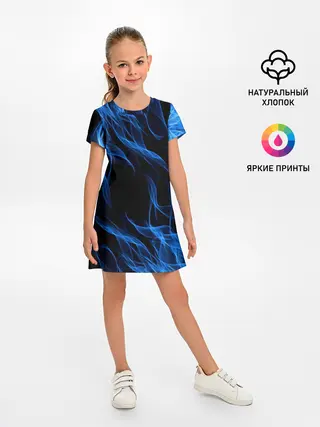 Детское платье / BLUE FIRE FLAME