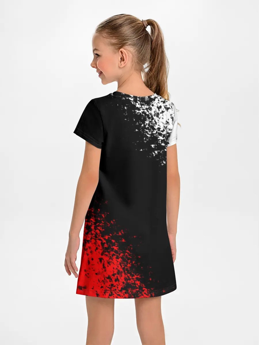 Детское платье / Оверлорд лого краснобелый