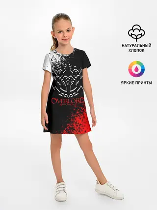 Детское платье / Оверлорд лого краснобелый