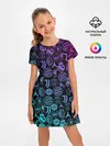 Детское платье / ЛОГО ФУТБОЛЬНЫХ КОМАНД НЕОН