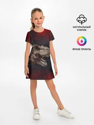 Детское платье / T-REX | Динозавр | Dino
