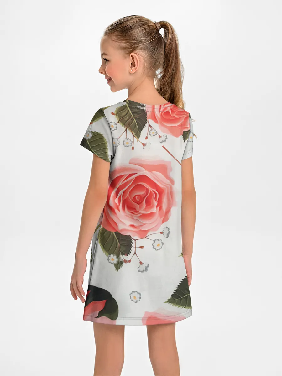 Детское платье / Нежные розы