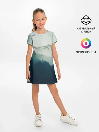 Детское платье / ДРАКОНЫ НАД ЛЕСОМ / DRAGON