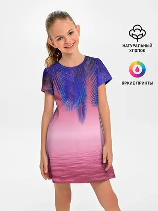 Детское платье / Неоновые Тропики