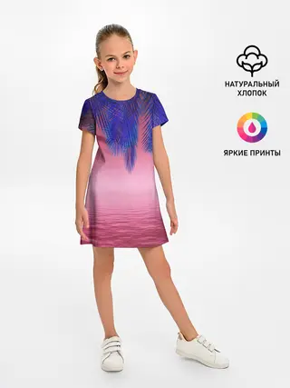 Детское платье / Неоновые Тропики