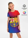 Детское платье / FC Barcelona color sport