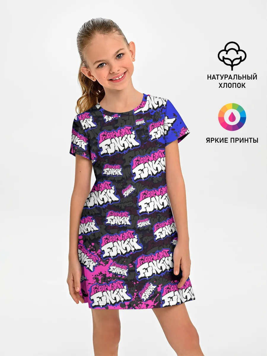 Детское платье / FRIDAY NIGHT FUNKIN ЛОГОБОМБИН