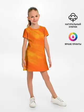 Детское платье / ОРАНЖЕВАЯ КРАСКА