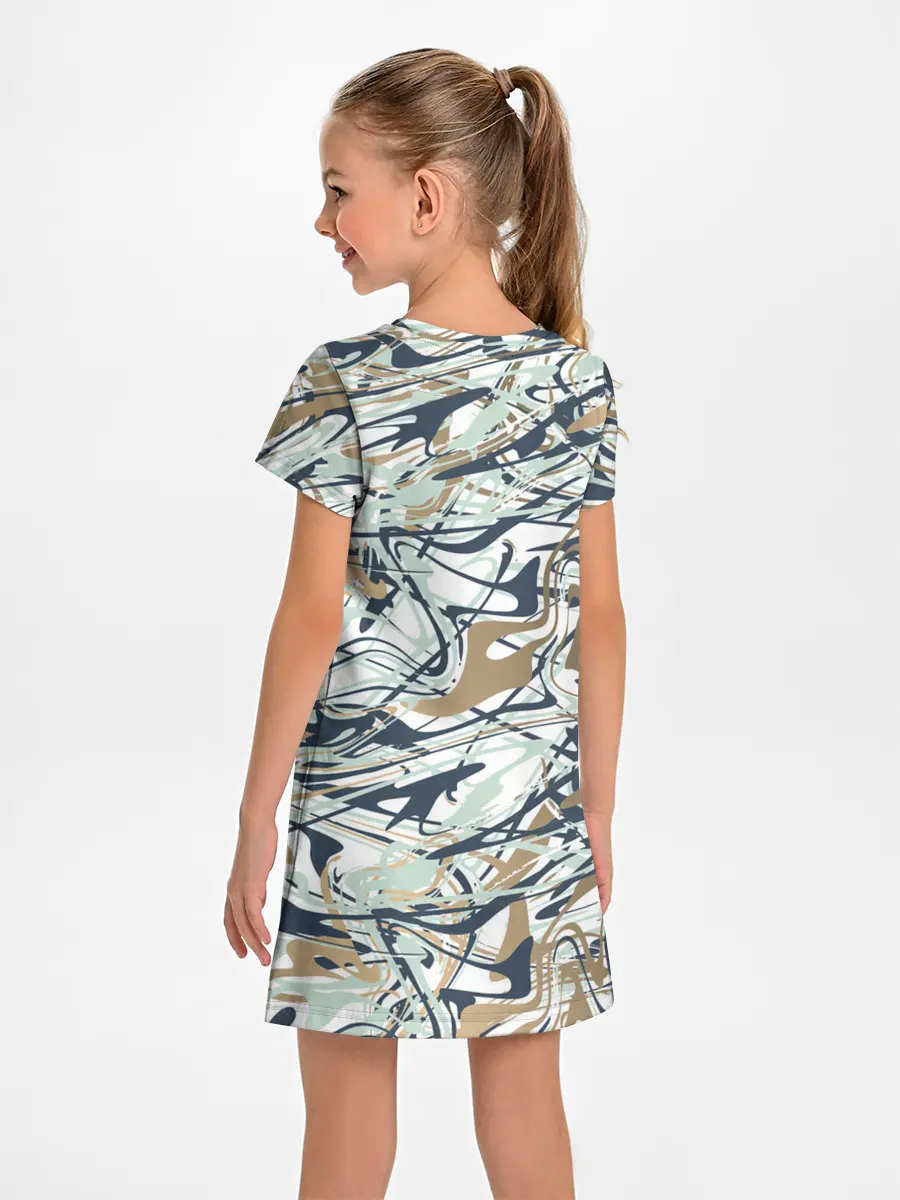 Детское платье / Узор красками