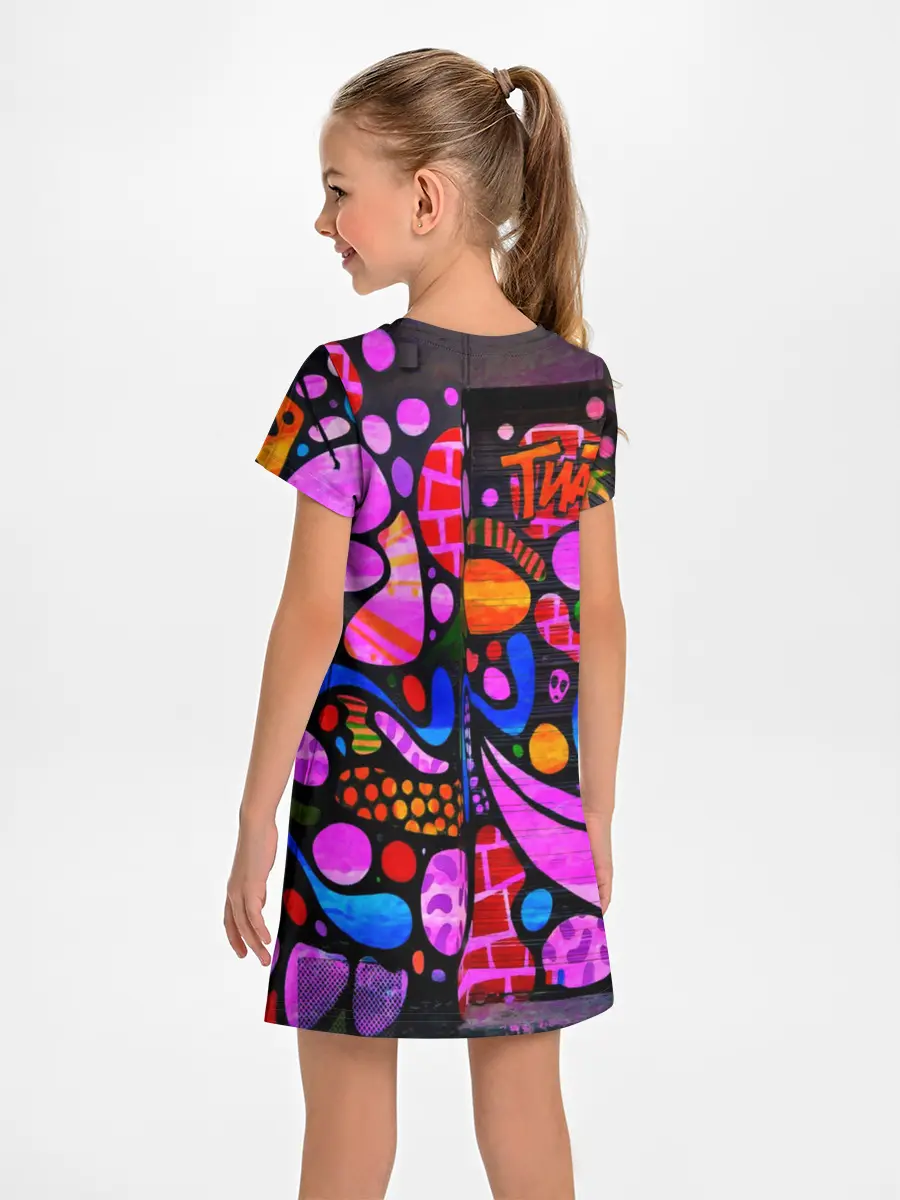 Детское платье / Неоновое граффити