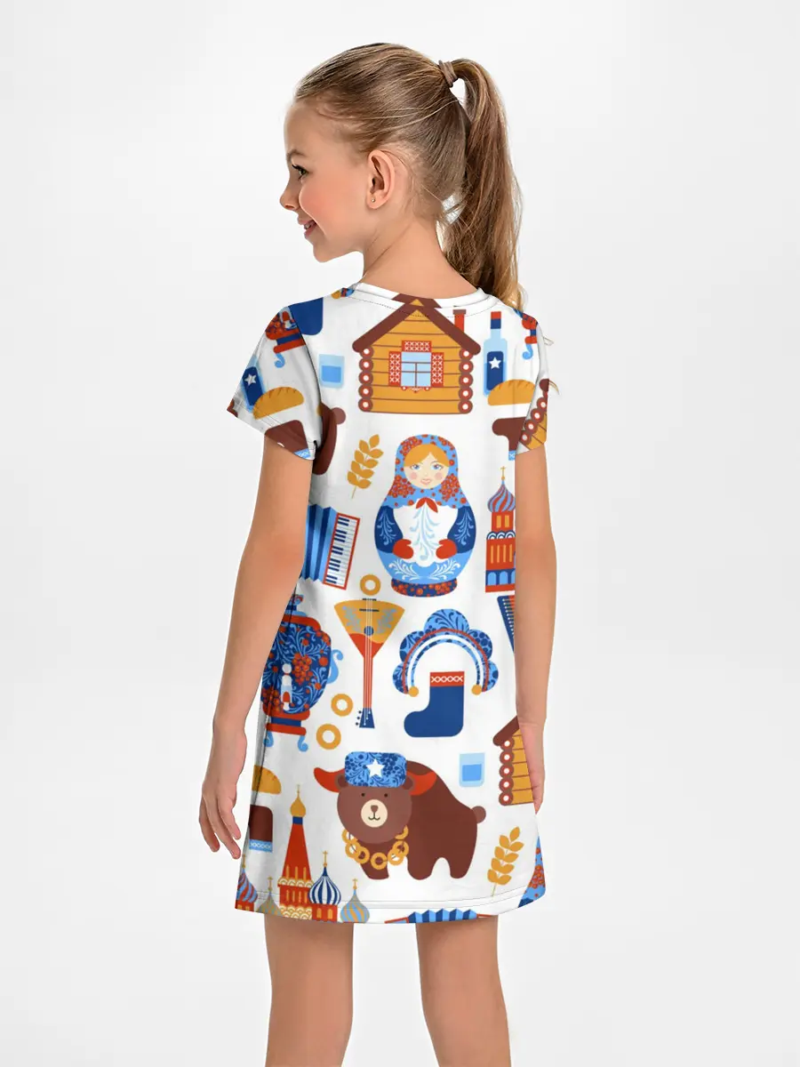 Детское платье / Традиционный поп арт