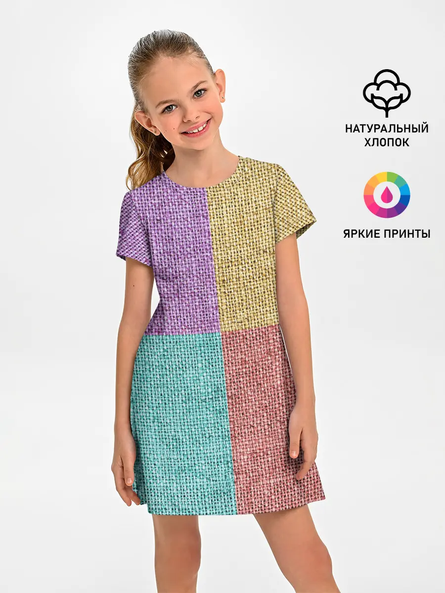 Детское платье / Burlap Patchwork