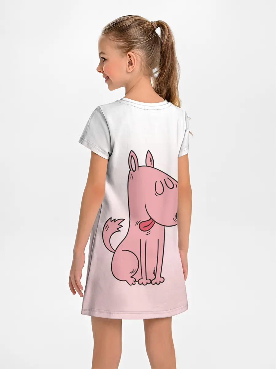 Детское платье / мультяшный мопс