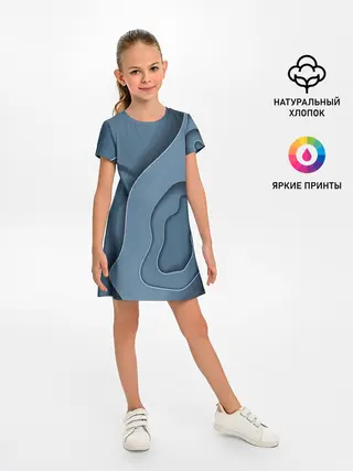 Детское платье / Абстракция бумажные волны