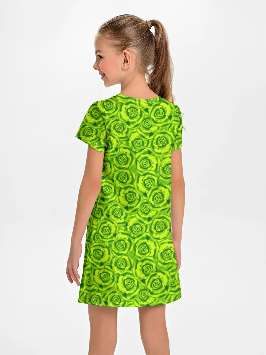 Детское платье / Неоновый цветочный узор