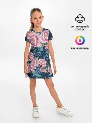 Детское платье / Пионы