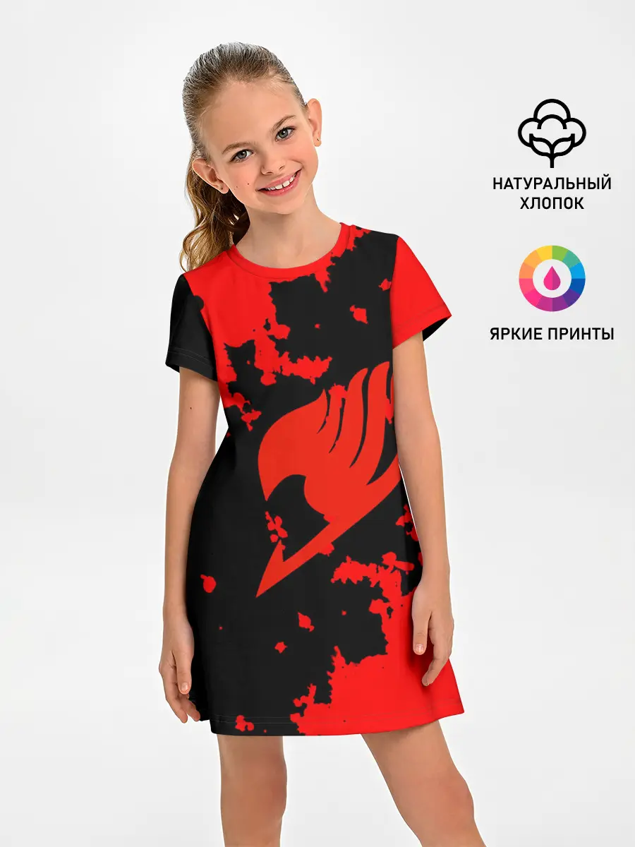 Детское платье / Хвост Феи красные зоны