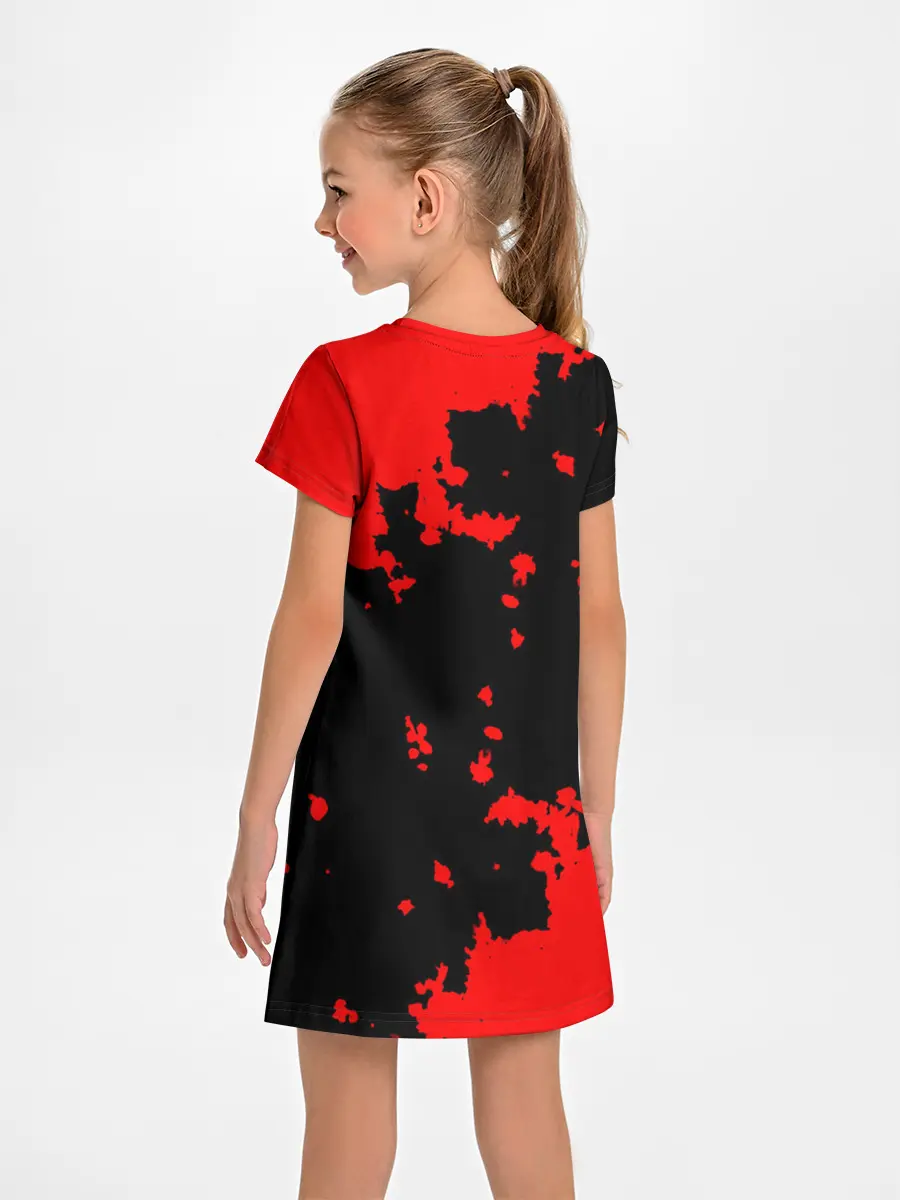 Детское платье / Хвост Феи красные зоны