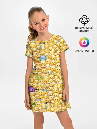 Детское платье / Смайлики Emoji