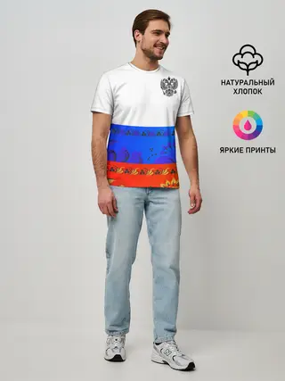 Мужская базовая футболка / Russia 3