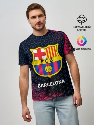 Мужская базовая футболка / BARCELONA / БАРСЕЛОНА