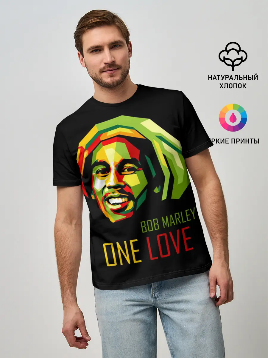 Мужская базовая футболка / Боб Марли
